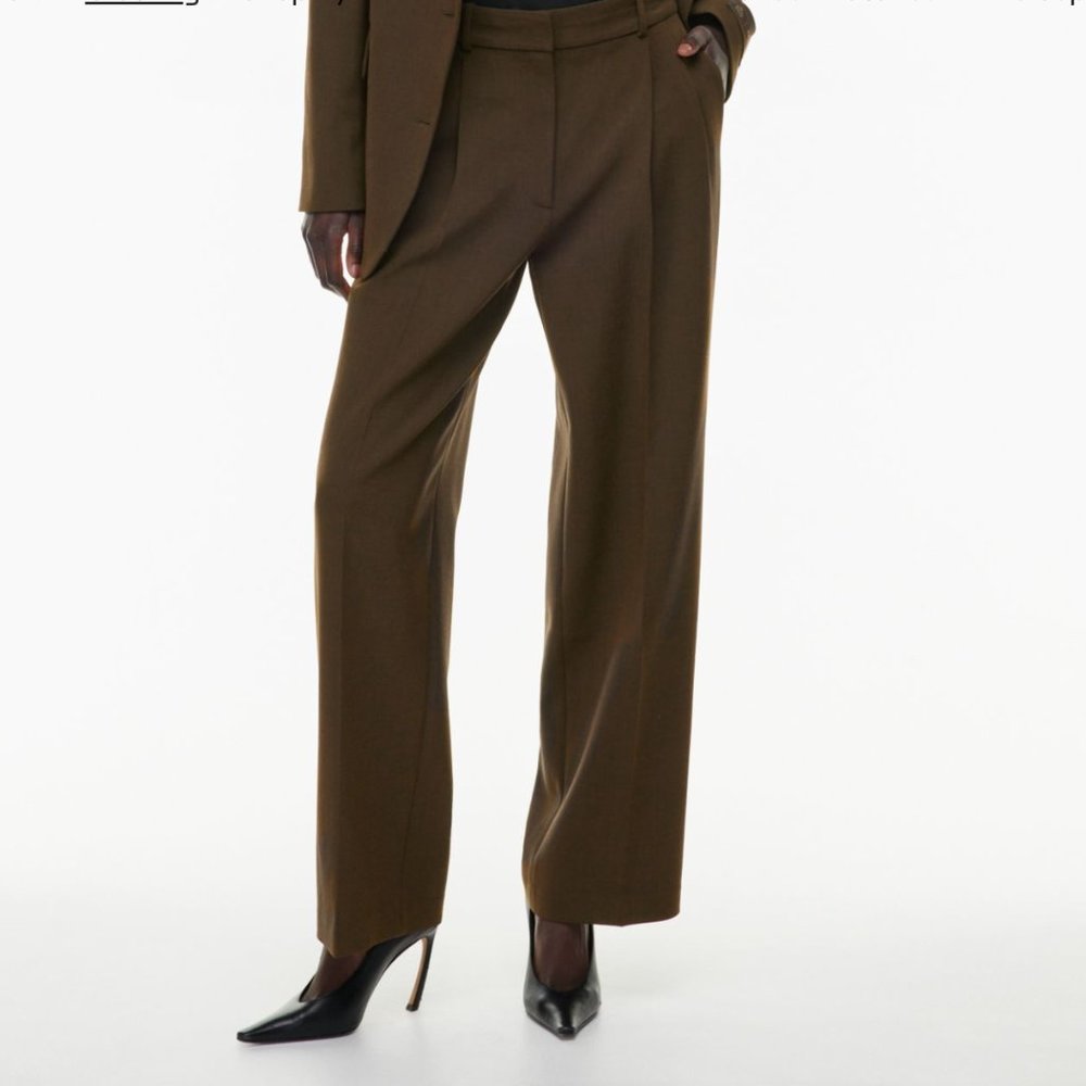 Babaton Pleated Pant in Coffee Bean, Size 4
